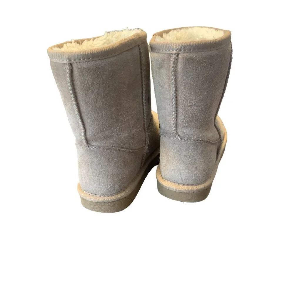 Vepose‎ Suede Leather Sherpa Lined Youth Booties Size 2